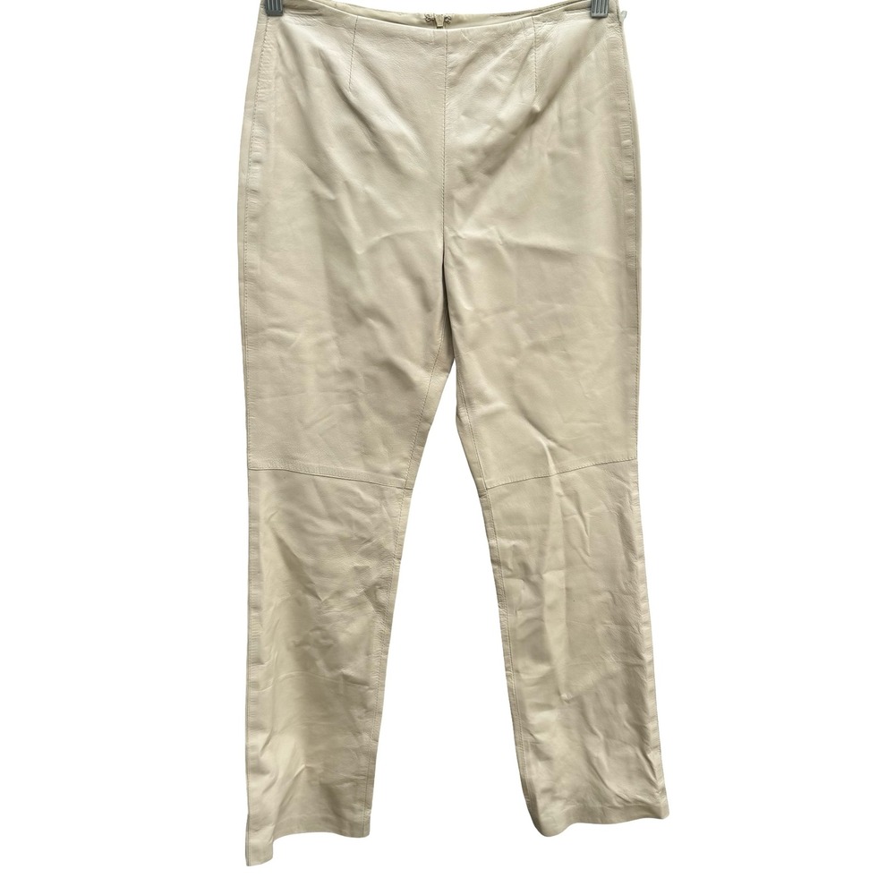 Anne Klein Vintage Y2K‎ 90s Leather Minimalist Quiet Luxury Old Money Pants 2
